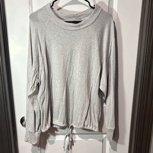 a new day Light Gray Ribbed Crew Sweatshirt